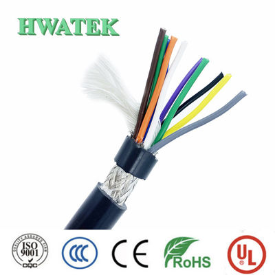 UL2095 4P×24AWG ब्रेडिंग शील्ड्ड टिन्ड कॉपर स्ट्रैंड्ड फोमा पीई इन्सुलेशन पीवीसी जैकेट 300V 80°C केबल