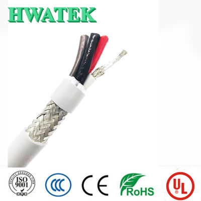 UL21408 2C×18AWG ड्रेन वायर के साथ कॉपर टिन्ड स्ट्रैंड XLPE इन्सुलेशन XLPE जैकेट 300V 105°C तेल प्रतिरोधी केबल
