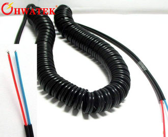 उच्च लचीलापन विद्युत Coiled विस्तार लीड घुंघराले कॉर्ड केबल कस्टम मेड