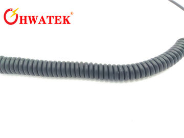 टीपीई शीथ सर्पिल पावर केबल / घुंघराले केबल एक्सटेंशन लीड लौ retardant